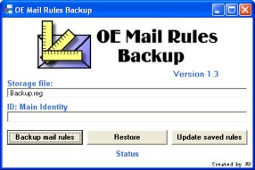 Outlook Express Mail Rules Backup